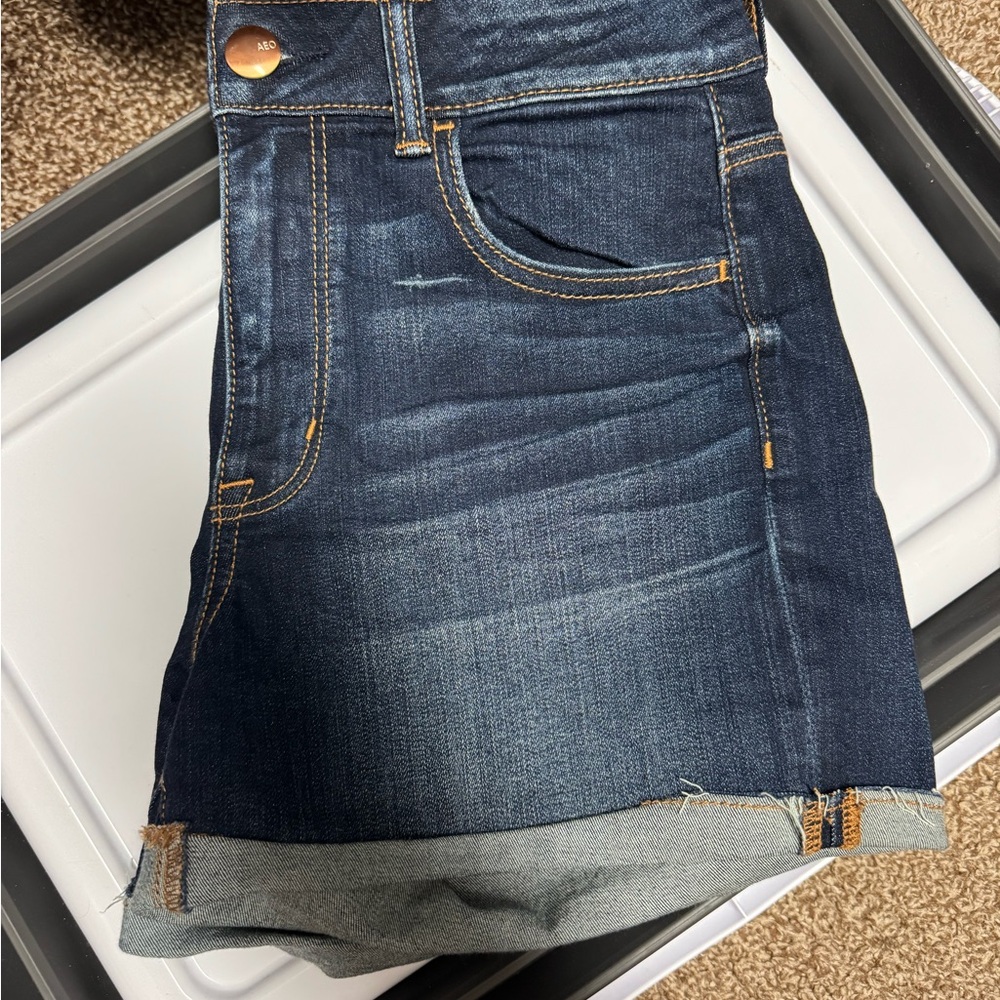 American Eagle Outfitters Dark Blue Denim Shorts